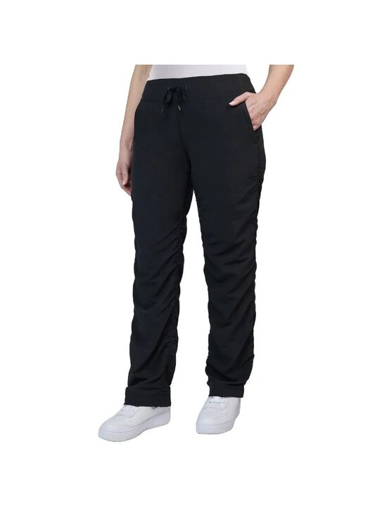 Kirkland Signature Pants - NWOT Kirkland Signature Women's M Active Pants Black Ruched Polyester  P0794